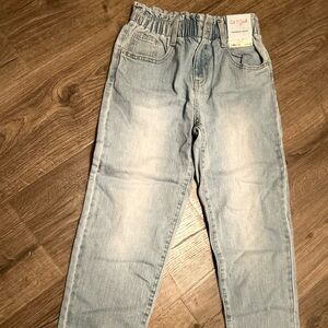Cat & Jack girls NWT paper bag waist jeans